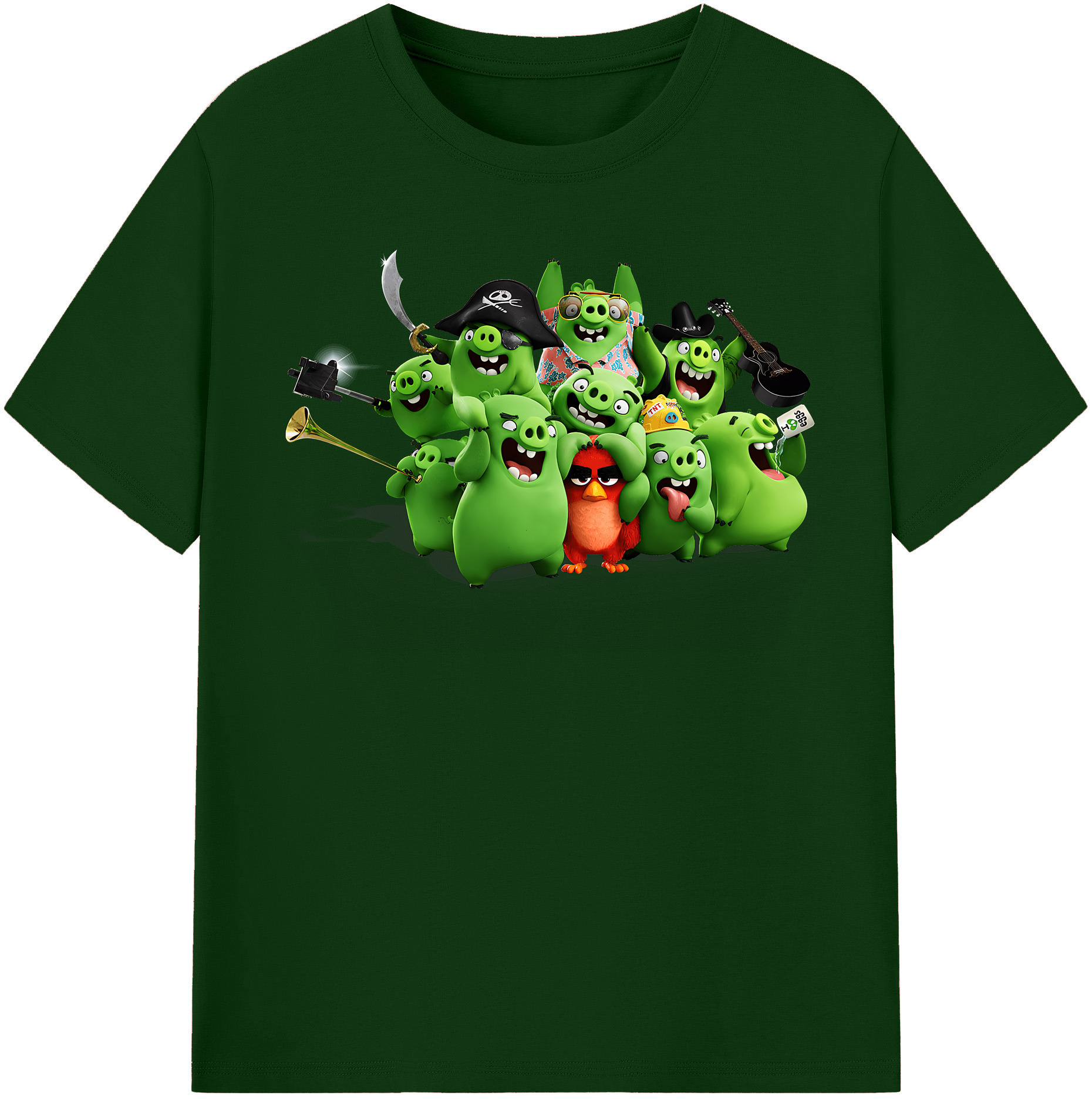 （画像用） Angry Birds アングリーバード 綿100％半袖Tシャツ（フロントプリント）